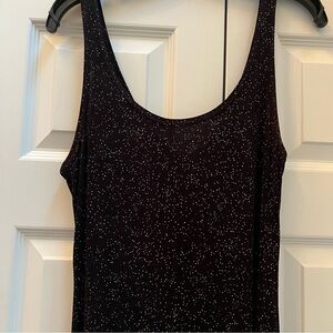 All That Jazz - Black Low Back Sleeveless Dress with Multi Color Speckles